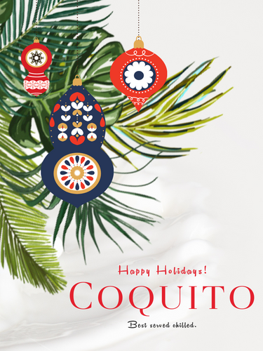 Coquito Ornament Label