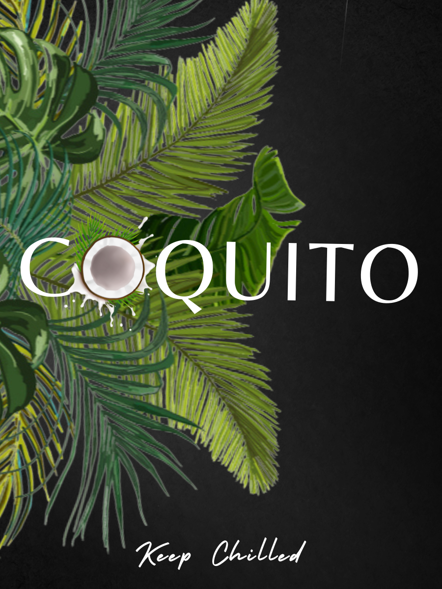 Coquito Tropical Label-Matte Black