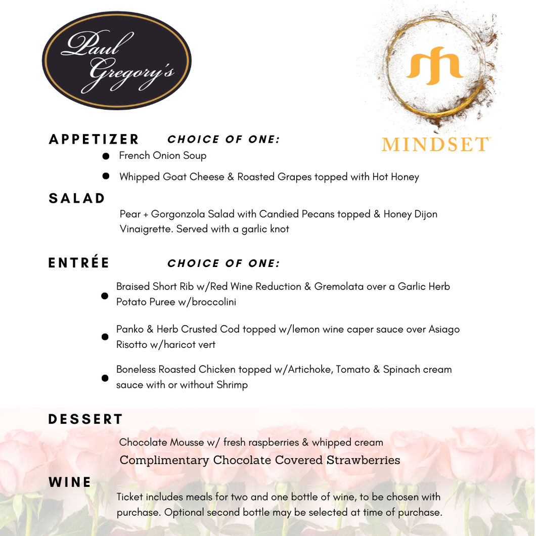 Dinner @ Paul Gregory's - Saturday, Feb 14th 6:30pm