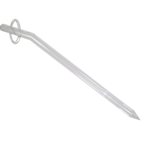 Glass wine thief with bend